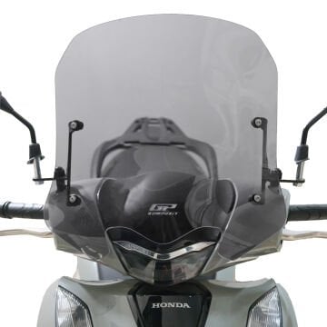 GP Kompozit Honda SH 125 2024-2025 Uyumlu Kısa Ön Cam Füme 41 cm