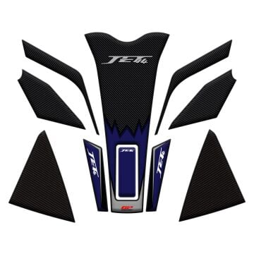 GP Kompozit SYM Jet 14 2017-2024 Uyumlu Tank Pad Seti Mavi