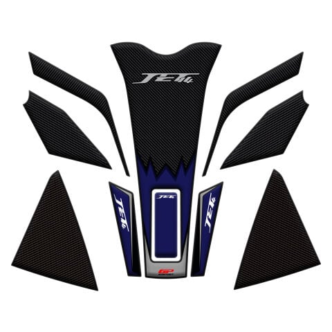 GP Kompozit SYM Jet 14 2017-2024 Uyumlu Tank Pad Seti Mavi