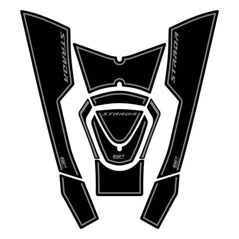 GP Kompozit Mondial Strada 125 2023-2025 Uyumlu Tank Pad Siyah-Gri