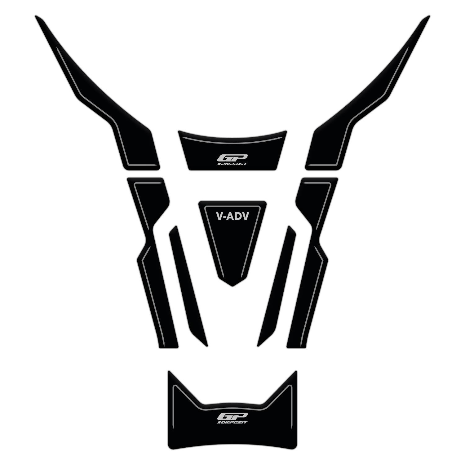 GP Kompozit RKS Freccia 150 2022-2025 Uyumlu Tank Pad Siyah