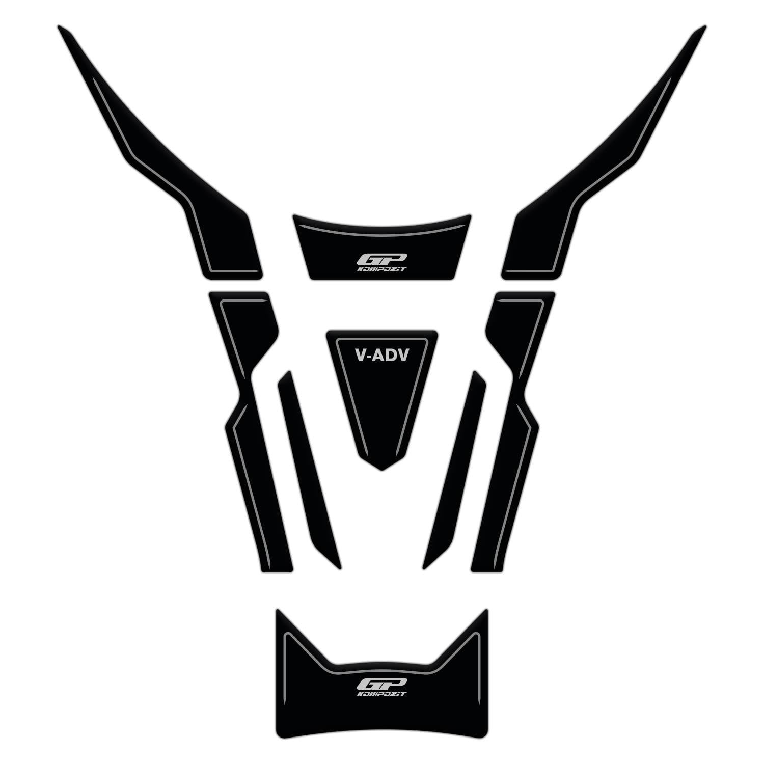 GP Kompozit RKS Freccia 150 2022-2025 Uyumlu Tank Pad Siyah