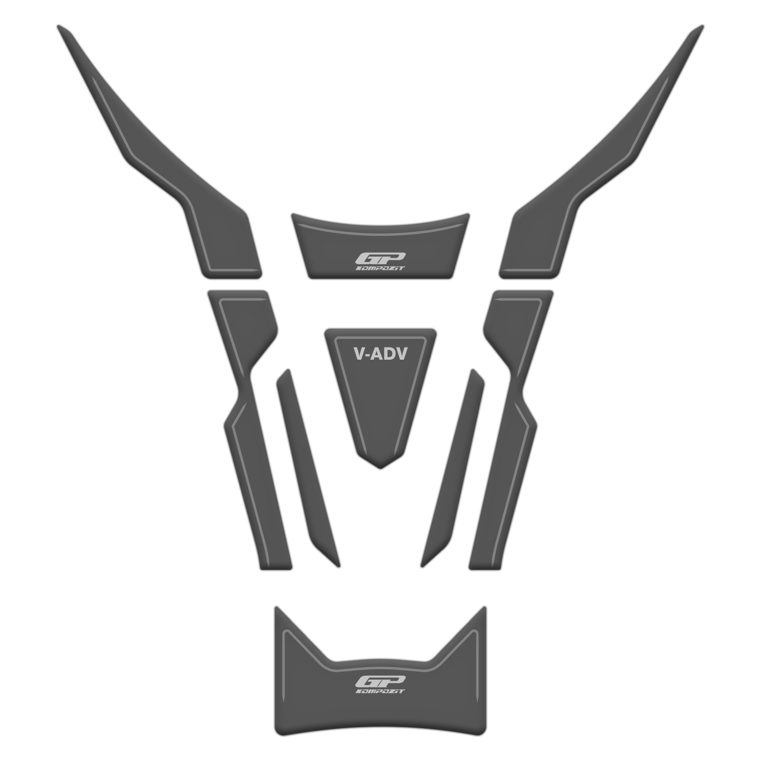 GP Kompozit RKS Freccia 150 2022-2025 Uyumlu Tank Pad Gri