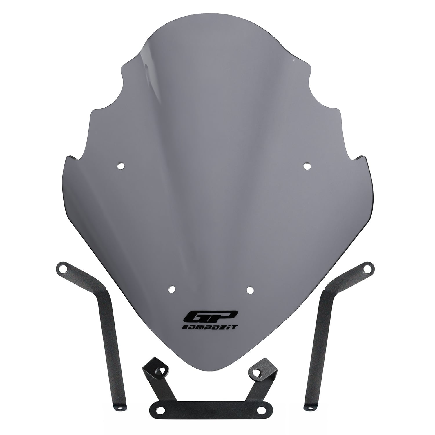 GP Kompozit Bajaj Pulsar NS 200 2011-2024 Uyumlu Ön Cam Gri