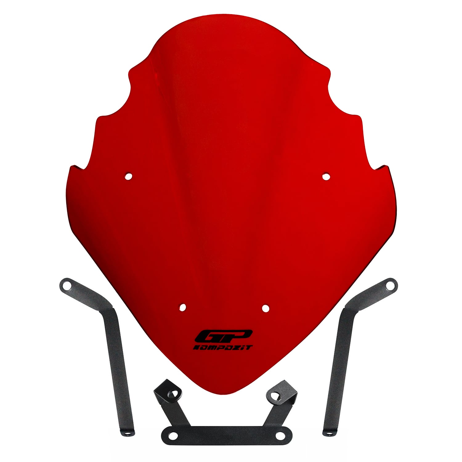 GP Kompozit Bajaj Pulsar NS 200 2011-2024 Uyumlu Ön Cam Kırmızı