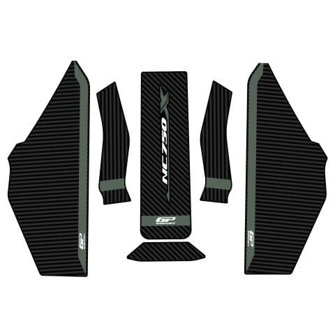 GP Kompozit Honda NC 750 X 2025-2026 Uyumlu Tank Pad Karbon-Yeşil