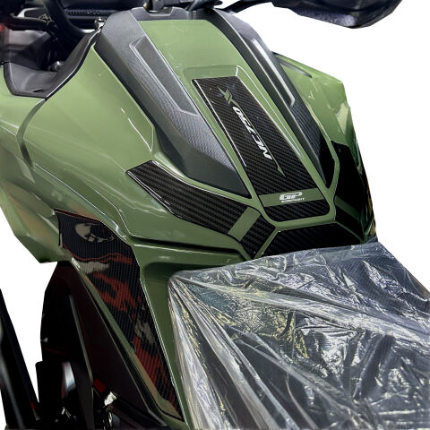 GP Kompozit Honda NC 750 X 2025-2026 Uyumlu Tank Pad Karbon-Yeşil