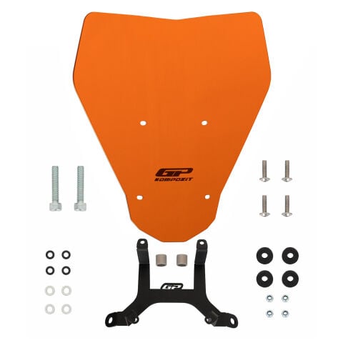 GP Kompozit KTM Duke 250 2024-2026 Uyumlu Ön Cam Turuncu