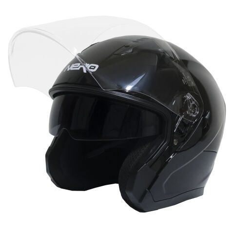 GP NERO MKS006-GB Şeffaf Vizörlü Motosiklet Yarım Kask
