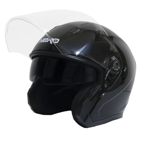 GP NERO MKS006-GB Şeffaf Vizörlü Motosiklet Yarım Kask