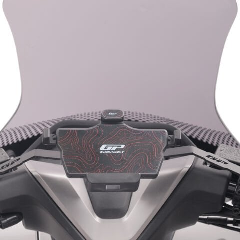 GP Kompozit TTR08 Universal 360° Yatay / Dikey Titreşim Modüllü Telefon Tutucu Siyah-Kırmızı