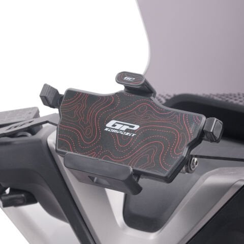 GP Kompozit TTR08 Universal 360° Yatay / Dikey Titreşim Modüllü Telefon Tutucu Siyah-Kırmızı