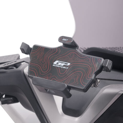 GP Kompozit TTR08 Universal 360° Yatay / Dikey Titreşim Modüllü Telefon Tutucu Siyah-Kırmızı
