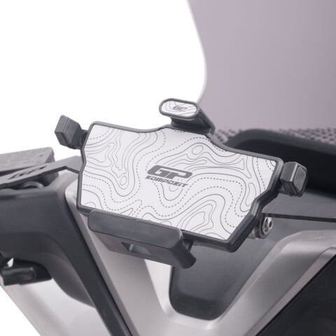GP Kompozit TTR08 Universal 360° Yatay / Dikey Titreşim Modüllü Telefon Tutucu Beyaz-Siyah