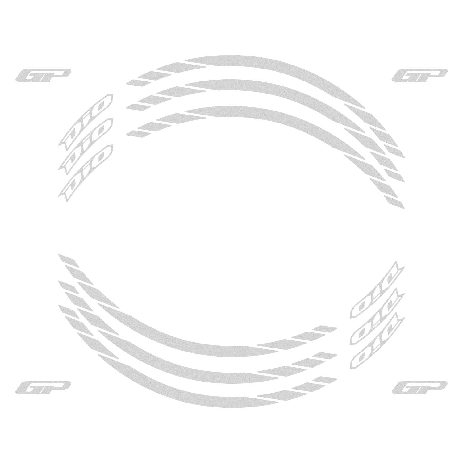 GP Kompozit Honda Dio 2021-2025 Uyumlu Jant Şeridi Reflektif Gri