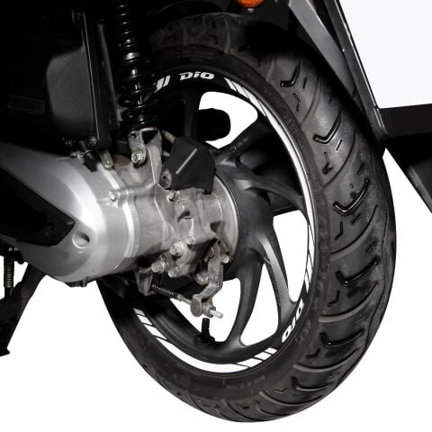 GP Kompozit Honda Dio 2021-2025 Uyumlu Jant Şeridi Reflektif Gri