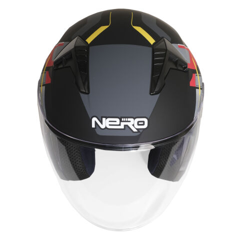 GP NERO MKS006-MBC5R Şeffaf Vizörlü Motosiklet Yarım Kask