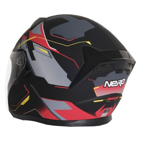 GP NERO MKS006-MBC5R Şeffaf Vizörlü Motosiklet Yarım Kask