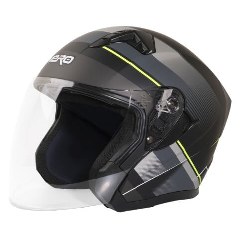 GP NERO MKS006-MBD1NY Şeffaf Vizörlü Motosiklet Yarım Kask