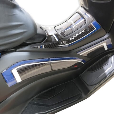 GP Kompozit Yamaha NMAX 125 / 155 2021-2024 Uyumlu Yan Pad Mavi