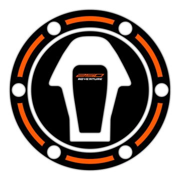 GP Kompozit KTM 250 Adventure 2020-2024 Uyumlu Tank Pad Seti Siyah-Turuncu
