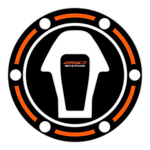 GP Kompozit KTM 250 Adventure 2020-2024 Uyumlu Tank Pad Seti Siyah-Turuncu