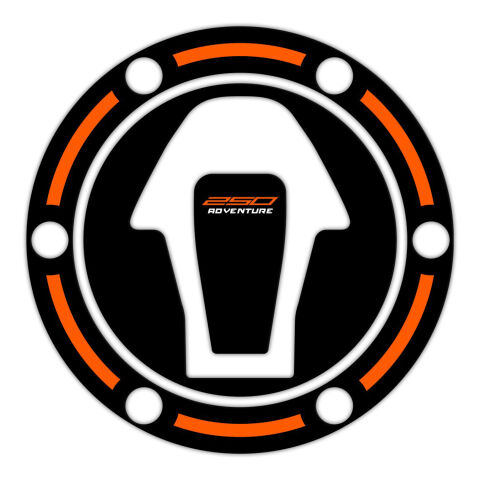 GP Kompozit KTM 250 Adventure 2020-2024 Uyumlu Tank Pad Seti Siyah-Turuncu