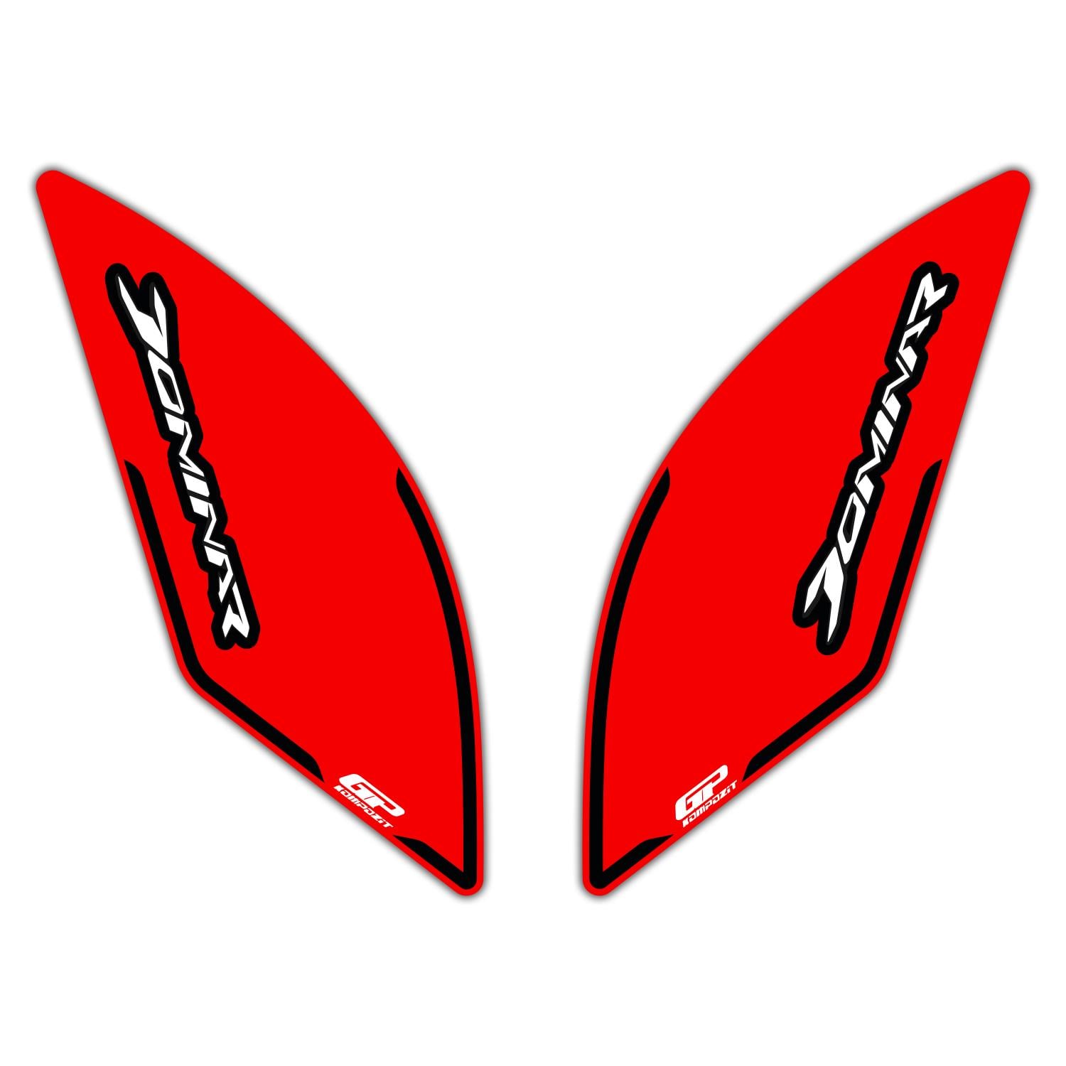 GP Kompozit Bajaj Dominar 250 / 400 2017-2026 Uyumlu Yan Pad Kırmızı