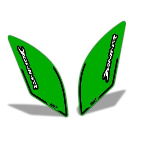 GP Kompozit Bajaj Dominar 250 / 400 2017-2026 Uyumlu Yan Pad Yeşil