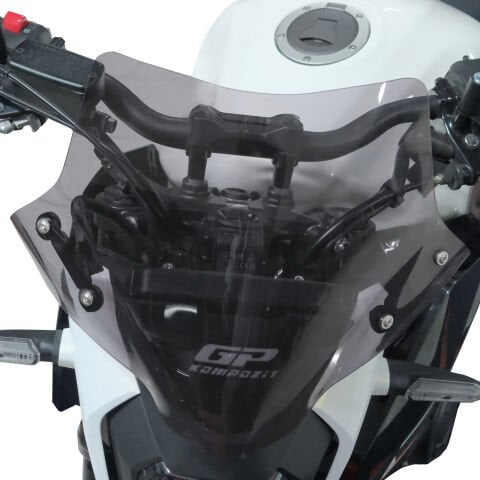GP Kompozit Honda CB500 Hornet 2024-2025 Uyumlu Ön Cam Siyah