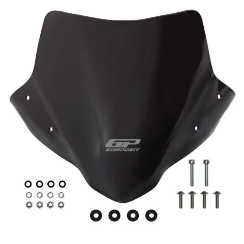 GP Kompozit Honda CB500 Hornet 2025 Uyumlu Ön Cam Siyah