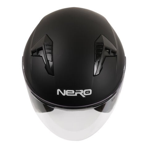 GP NERO MKS006-MB Şeffaf Vizörlü Motosiklet Yarım Kask