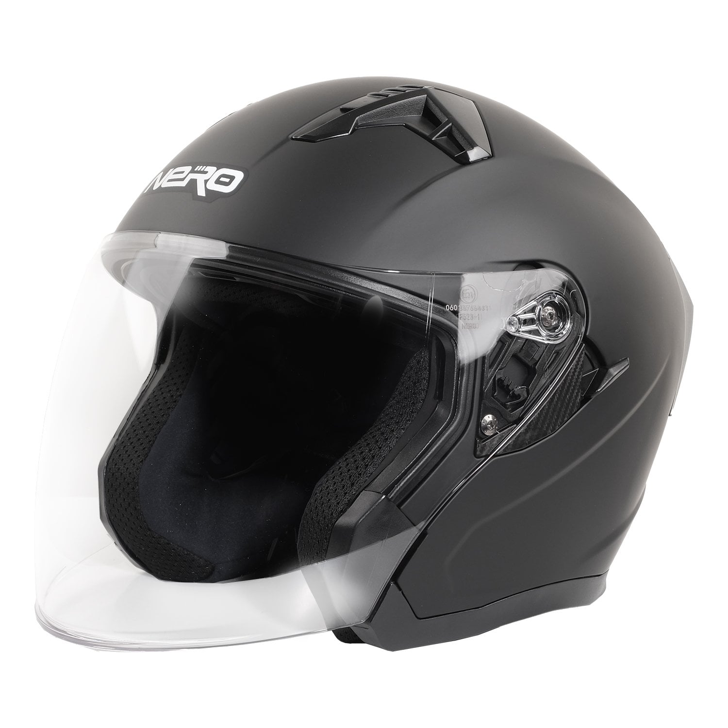 GP NERO MKS006-MB Şeffaf Vizörlü Motosiklet Yarım Kask