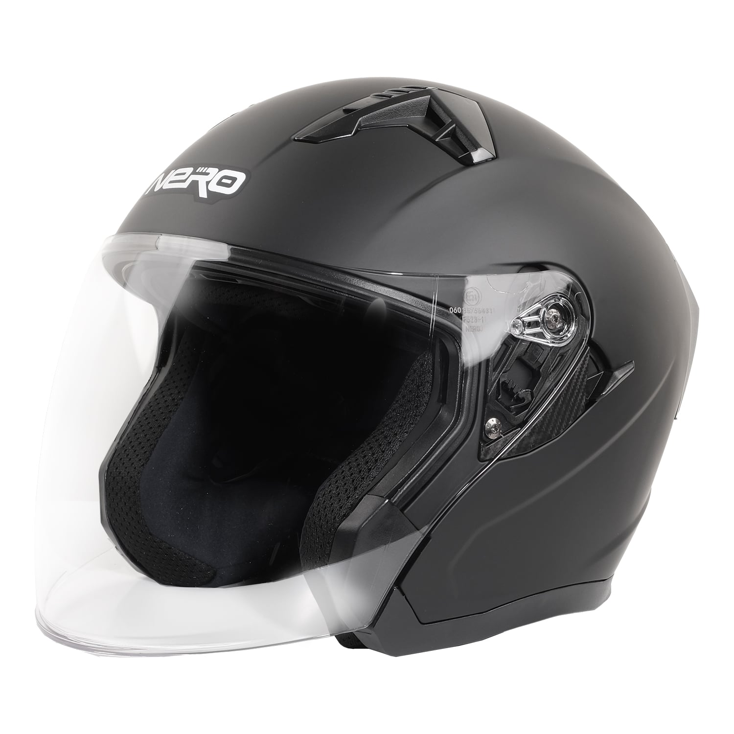 GP NERO MKS006-MB Şeffaf Vizörlü Motosiklet Yarım Kask