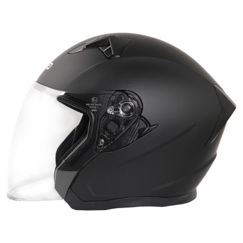 GP NERO MKS006-MB Şeffaf Vizörlü Motosiklet Yarım Kask