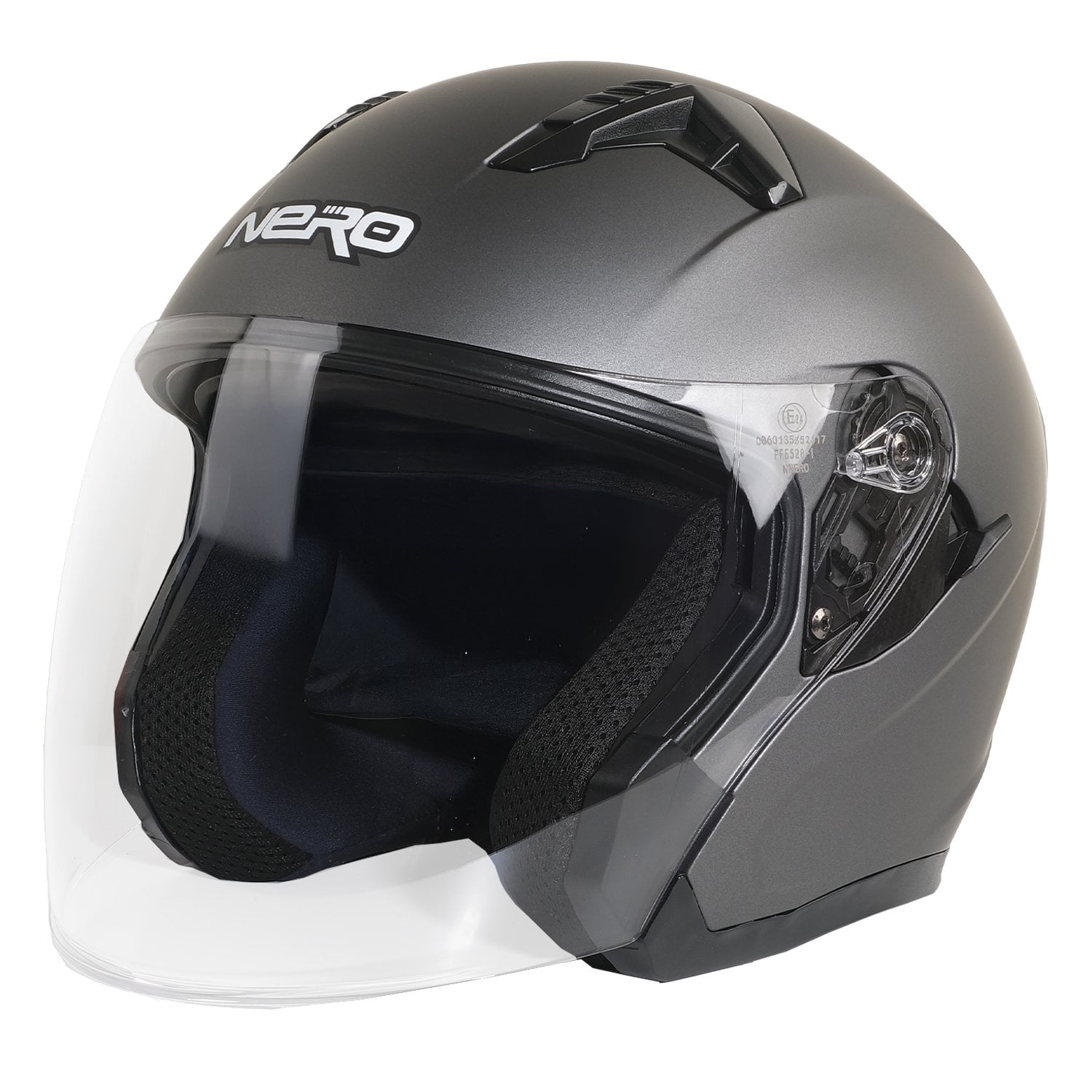 GP NERO MKS006-MG Şeffaf Vizörlü Motosiklet Yarım Kask