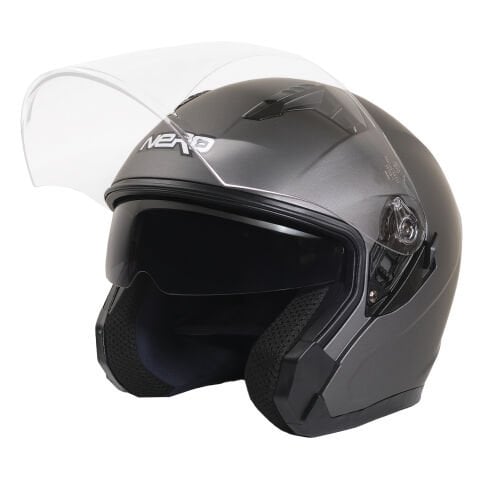 GP NERO MKS006-MG Şeffaf Vizörlü Motosiklet Yarım Kask