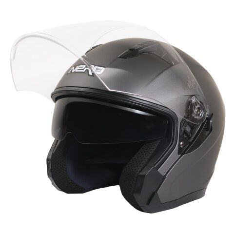 GP NERO MKS006-MG Şeffaf Vizörlü Motosiklet Yarım Kask