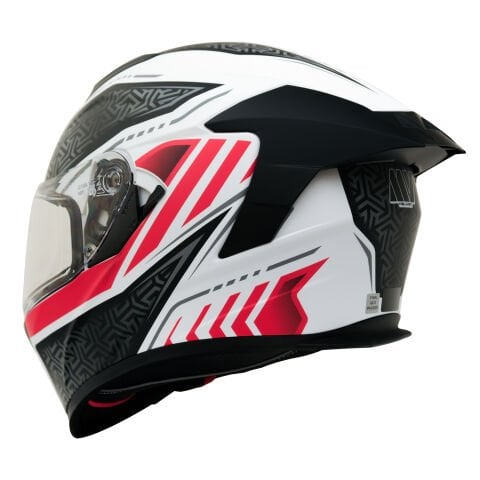 GP MY HELMET MKS001-WRB Yarış Spoiler Güneş Vizörlü Şeffaf Full Face Motosiklet Kaskı