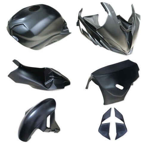 GP Kompozit BMW M 1000 RR 2022-2026 Uyumlu Kanatlı Yarış Grenajı Siyah