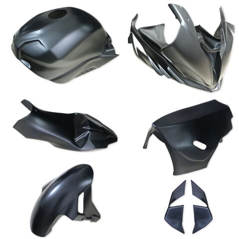 GP Kompozit BMW M 1000 RR 2022-2026 Uyumlu Kanatlı Yarış Grenajı Siyah
