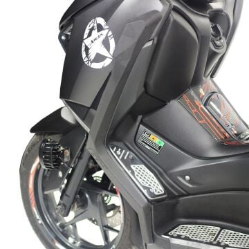 GP Kompozit Yamaha XMAX 250/400 2018-2022 Uyumlu Bacak ve Sele Altı Grenaj Koruma Seti Siyah