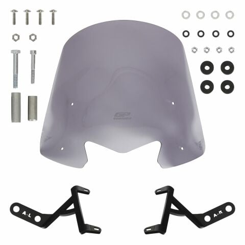 GP Kompozit Honda Activa 2023-2026 Uyumlu Kısa Ön Cam Füme 44 cm