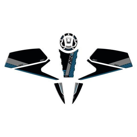 GP Kompozit CF Moto 450 NK 2024-2026 Uyumlu Tank Pad Mavi