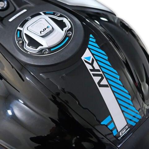 GP Kompozit CF Moto 450 NK 2024-2026 Uyumlu Tank Pad Mavi