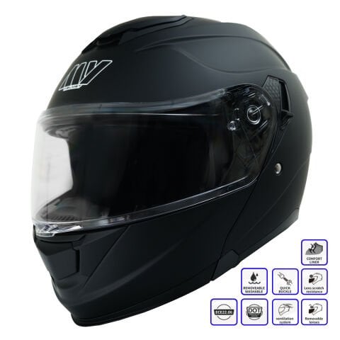 GP MY HELMET MKS002-B Güneş Vizörlü Şeffaf Çene Açılır Motosiklet Kaskı