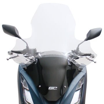 GP Kompozit Honda PCX 125 / 150 2021-2024 Uyumlu Elcikli Ön Cam Şeffaf