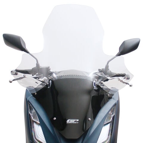 GP Kompozit Honda PCX 125 / 150 2021-2024 Uyumlu Elcikli Ön Cam Şeffaf