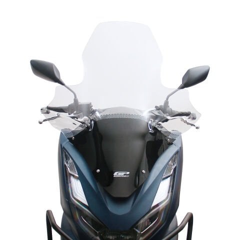 GP Kompozit Honda PCX 125 / 150 2021-2024 Uyumlu Elcikli Ön Cam Şeffaf