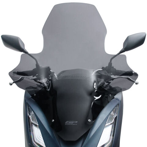 GP Kompozit Honda PCX 125 / 150 2021-2024 Uyumlu Elcikli Ön Cam Füme